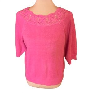 Vintage 80s hot pink sweater